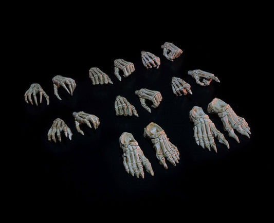 Mythic Legions: Necronominus Zubehör-Set für Actionfiguren Skeletons of Necronominus Hands/Feet Pack Image