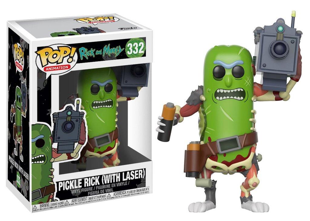 Rick and Morty POP! Animation Vinyl Figur Pickle Rick with Laser 9 cm Image