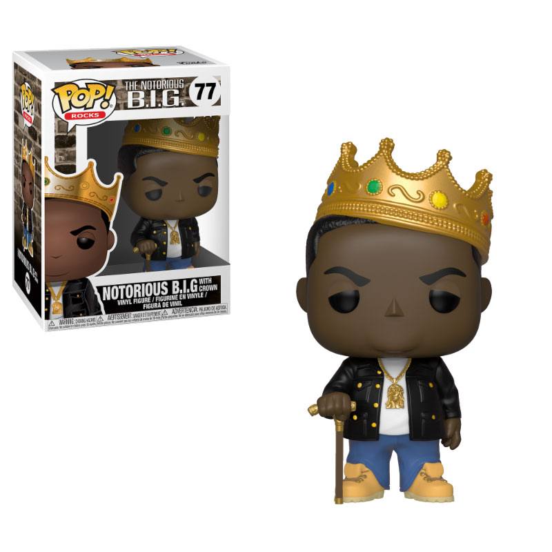 Notorious B.I.G. POP! Rocks Vinyl Figur Notorious B.I.G. with Crown 9 cm Image