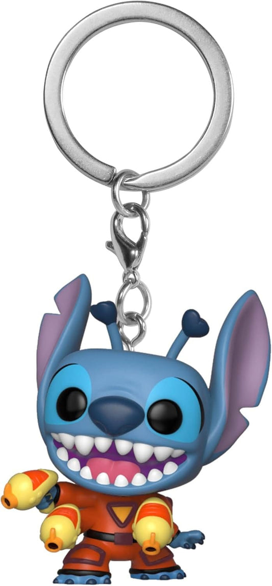 Lilo & Stitch POP! Vinyl Schlüsselanhänger 4 cm Stitch w/ Blaster Display (12) Image 1