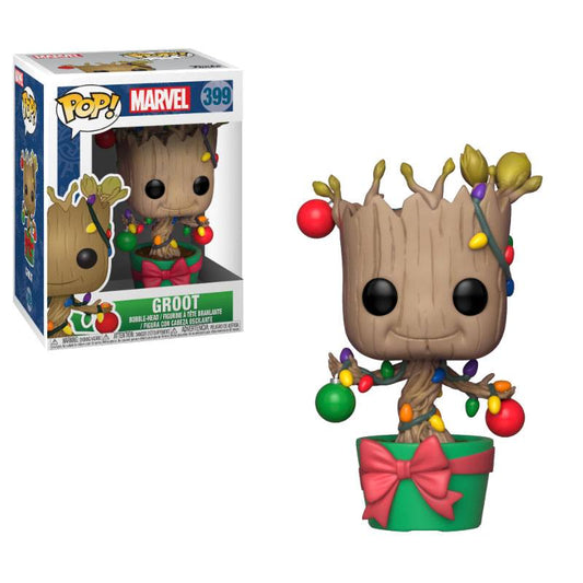 Marvel Comics POP! Marvel Holiday Vinyl Wackelkopf-Figur Groot (Lights & Ornaments) 9 cm Image