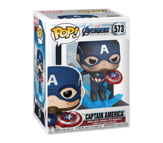 Avengers: Endgame POP! Movies Vinyl Figur Captain America w/Broken Shield & Mjölnir 9 cm Image 2