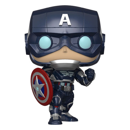 Marvel's Avengers (2020 video game) POP! Marvel Vinyl Figur Captain America 9 cm Image 1