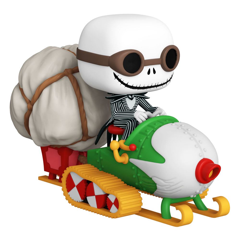 Nightmare before Christmas POP! Rides Vinyl Figur Jack w/Goggles & Snowmobile 18 cm Image 1