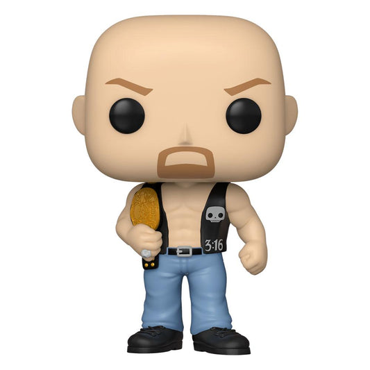 WWE POP! Vinyl Figur SC Steve Austin w/Belt 9 cm Image