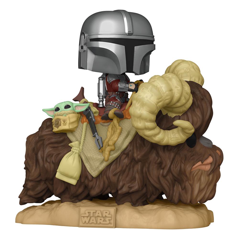 Star Wars The Mandalorian POP! Deluxe Vinyl Figur The Mandalorian on Wantha with Child in Bag 9 cm Image 1