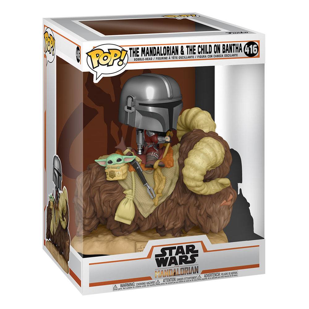 Star Wars The Mandalorian POP! Deluxe Vinyl Figur The Mandalorian on Wantha with Child in Bag 9 cm Image 2