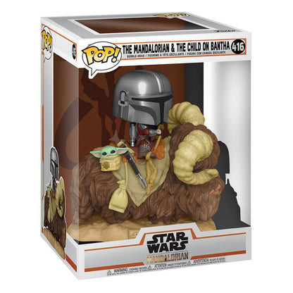 Star Wars The Mandalorian POP! Deluxe Vinyl Figur The Mandalorian on Wantha with Child in Bag 9 cm Image 2