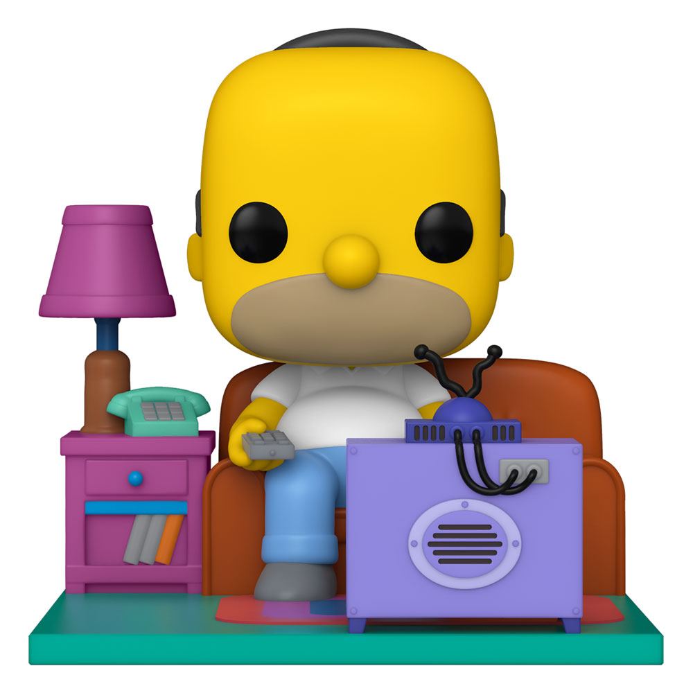 Simpsons POP! Deluxe Vinyl Figur Homer Watching TV 18 cm Image