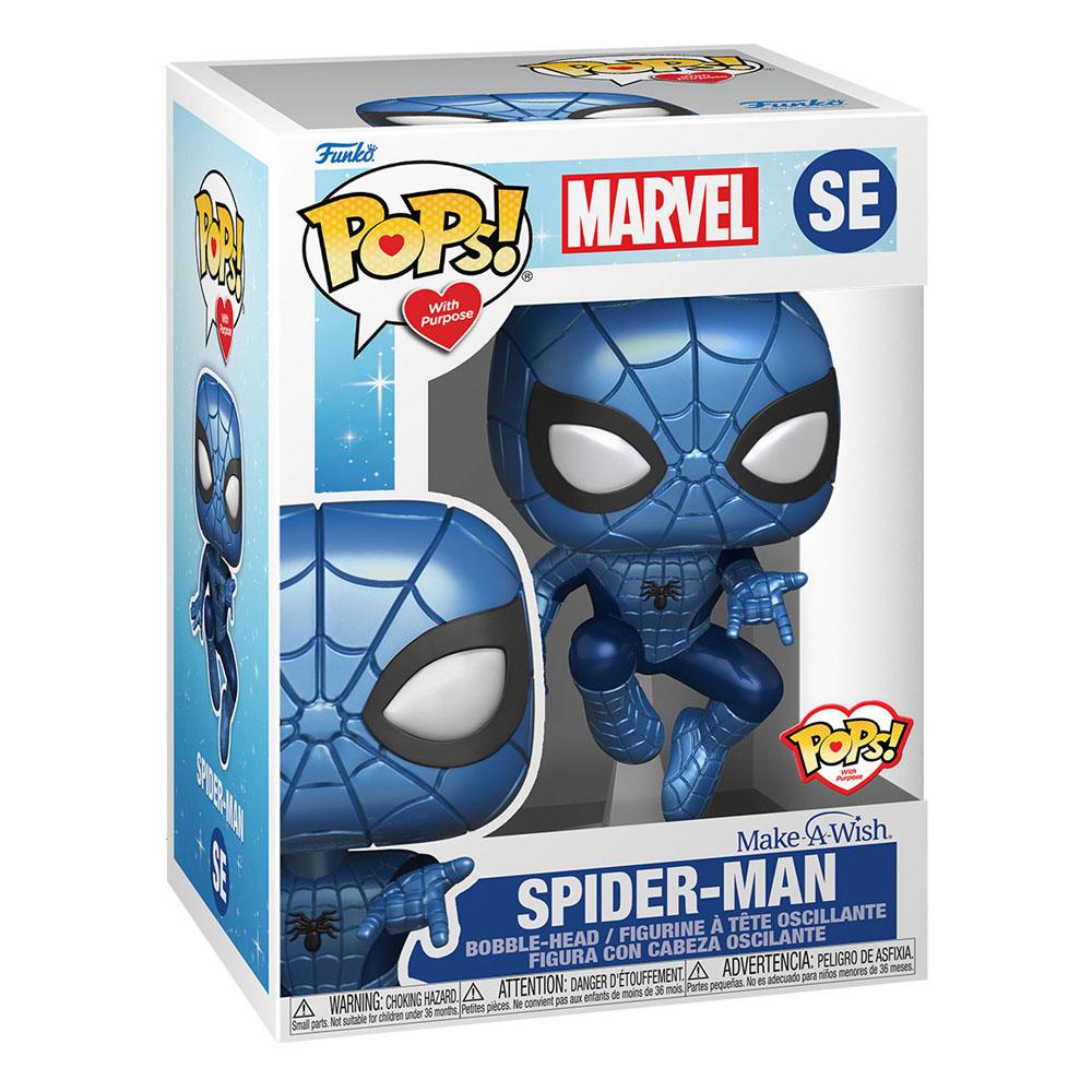 Marvel Make a Wish 2022 POP! Marvel Vinyl Figur Spider-Man (Metallic) 9 cm Image 2