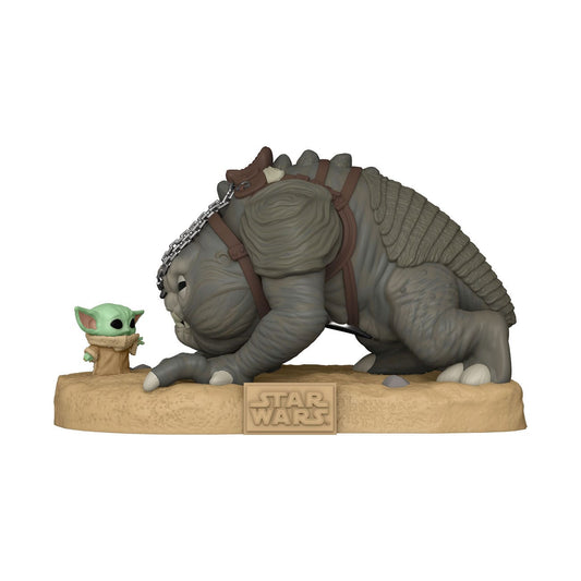 Star Wars: The Book of Boba Fett Super Sized Jumbo POP! Vinyl Figur Grogu with Rancor 25 cm Image