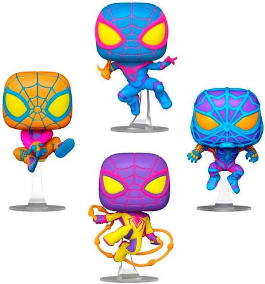 Marvel POP! TV Vinyl Figuren 4er-Pack Miles Morales (BLKLT) 9 cm Image 1