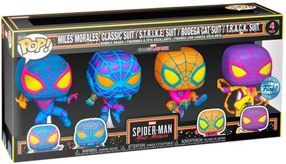 Marvel POP! TV Vinyl Figuren 4er-Pack Miles Morales (BLKLT) 9 cm Image 2