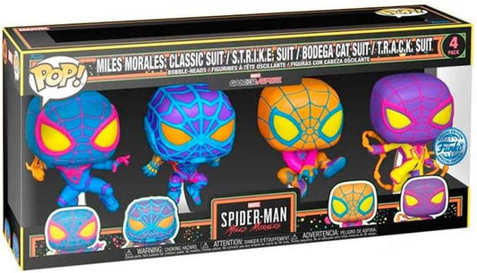 Marvel POP! TV Vinyl Figuren 4er-Pack Miles Morales (BLKLT) 9 cm Image 2