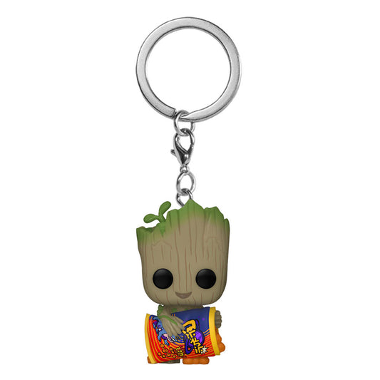 Ich bin Groot POP! Vinyl Schlüsselanhänger 4 cm Groot w/ Cheese Puffs Display (12) Image 1