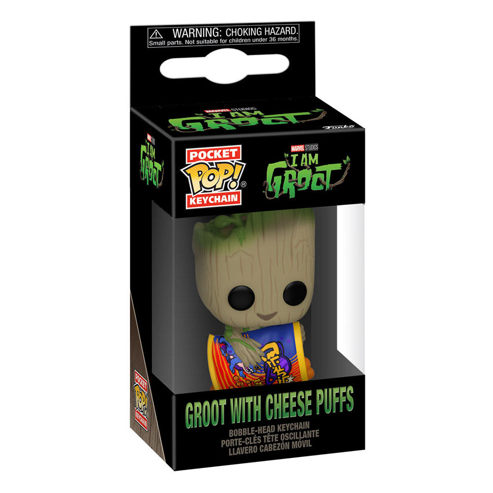 Ich bin Groot POP! Vinyl Schlüsselanhänger 4 cm Groot w/ Cheese Puffs Display (12) Image 2