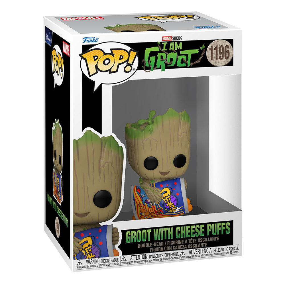 Ich bin Groot POP! Vinyl Figur Groot w/Cheese Puffs 9 cm Image 2