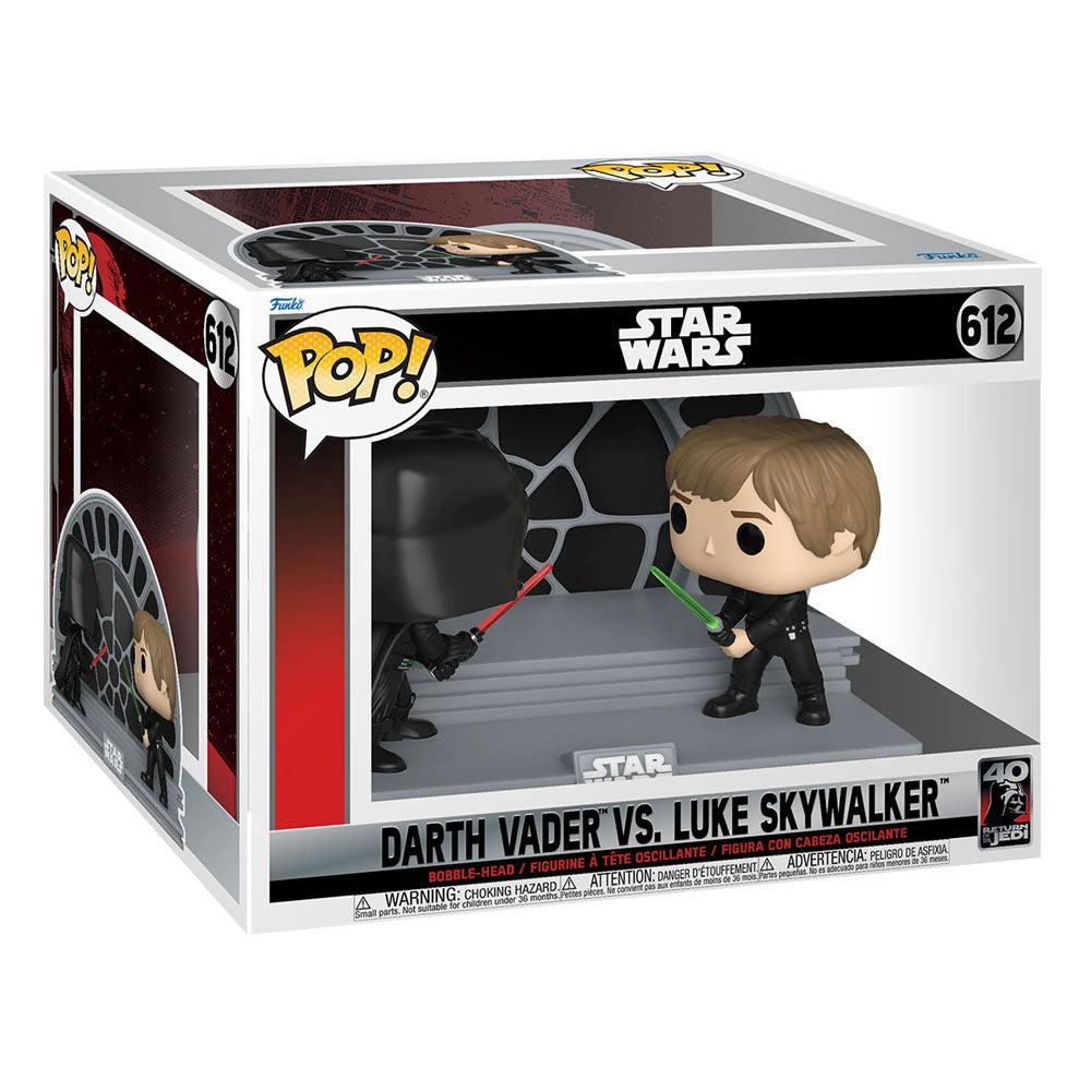 Star Wars Return of the Jedi 40th Anniversary POP Moment! Vinyl Figuren 2er-Pack Luke vs Vader 9 cm Image 2