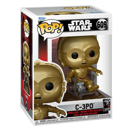 Star Wars Return of the Jedi 40th Anniversary POP! Vinyl Figur C3P0 in chair 9 cm Image 2