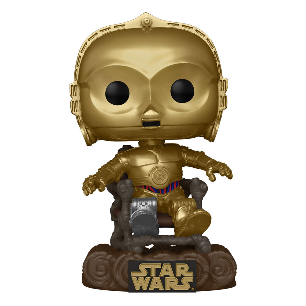 Star Wars Return of the Jedi 40th Anniversary POP! Vinyl Figur C3P0 in chair 9 cm Image 1