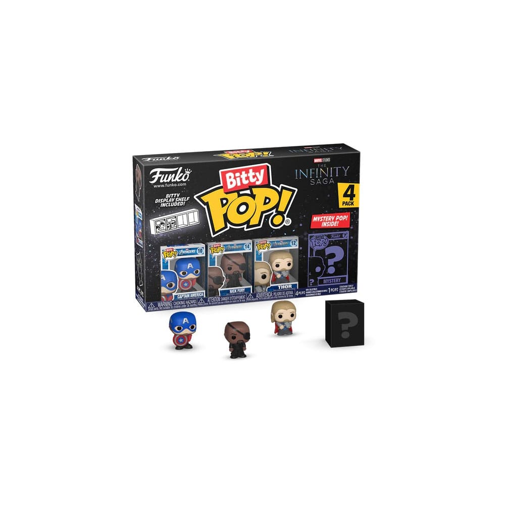 Marvel Bitty POP! Vinyl Figuren 4er-Pack Captain America 2,5 cm Image 1