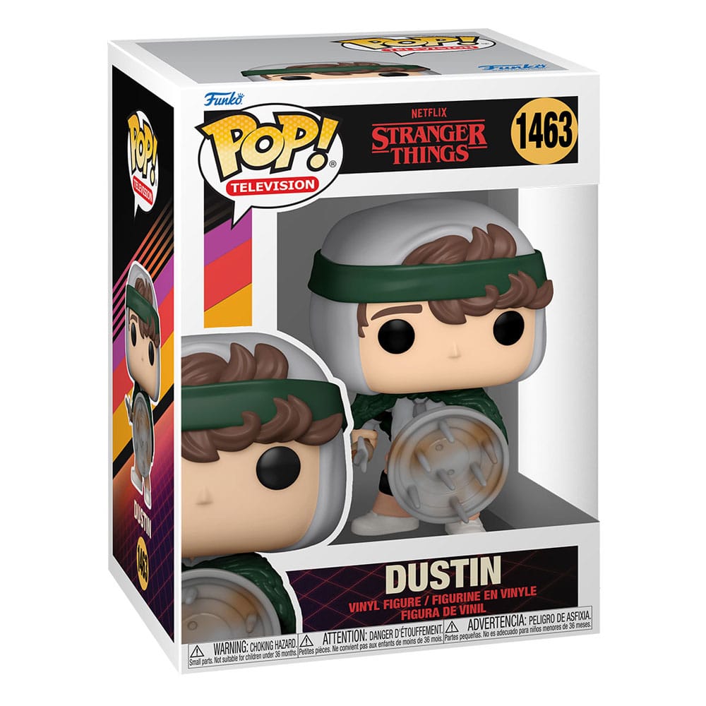 Stranger Things POP! TV Vinyl Figur Hunter Dustin with Shield 9 cm Image 2