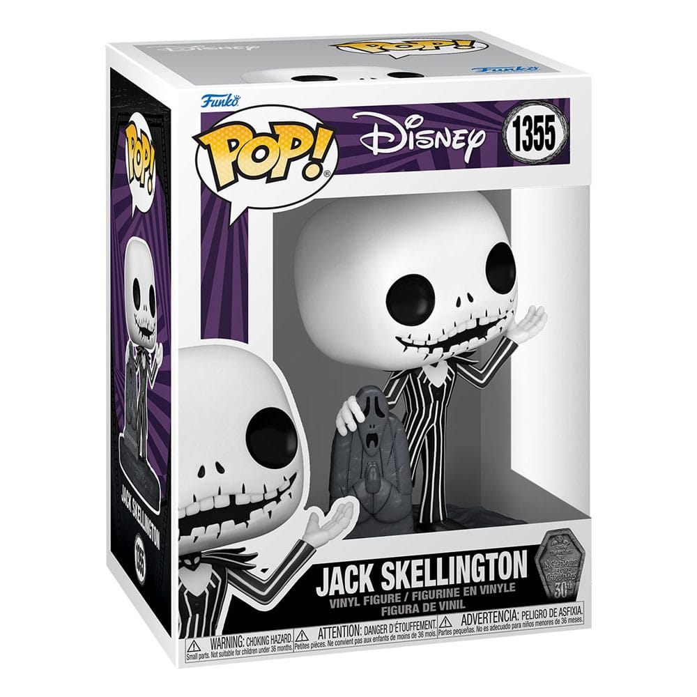 Nightmare before Christmas 30th POP! Disney Vinyl Figur Jack w/Gravestone 9 cm Image 2