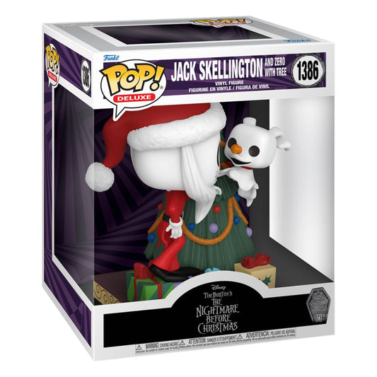 Nightmare before Christmas 30th POP! Deluxe Vinyl Figur Jack & Zero w/Tree 9 cm Image 2