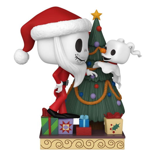 Nightmare before Christmas 30th POP! Deluxe Vinyl Figur Jack & Zero w/Tree 9 cm Image 1