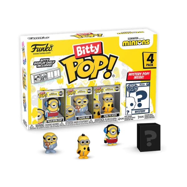 Minions Bitty POP! Vinyl Figuren 4er-Pack Roller Skating Stuart 2,5 cm Image 1