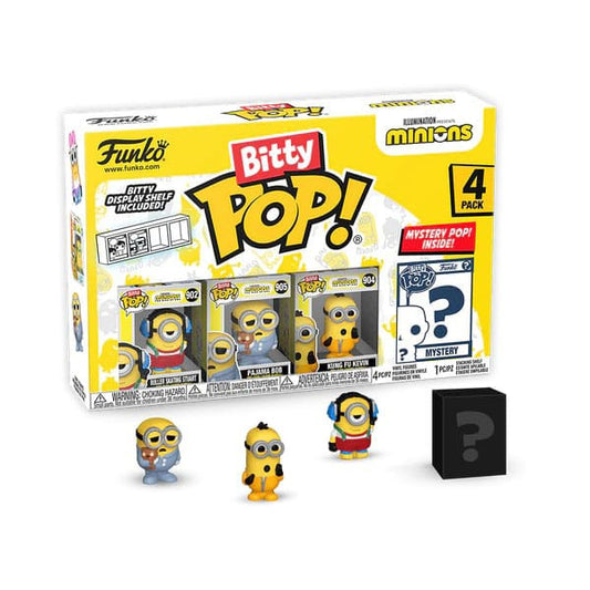 Minions Bitty POP! Vinyl Figuren 4er-Pack Roller Skating Stuart 2,5 cm Image 1