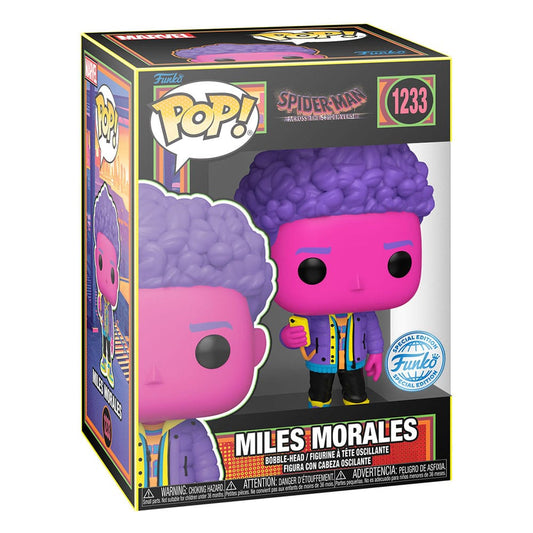 Spider-Man: Across the Spider-Verse POP! Marvel Vinyl Figur Miles Morales(BLKLT) Exclusive Edition 9 cm Image 2