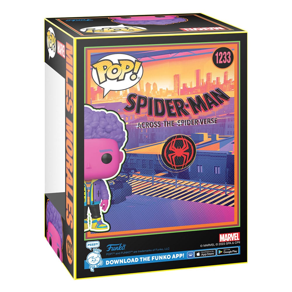 Spider-Man: Across the Spider-Verse POP! Marvel Vinyl Figur Miles Morales(BLKLT) Exclusive Edition 9 cm Image 3