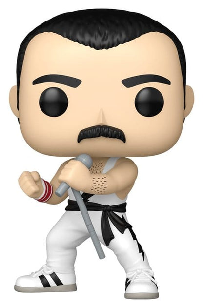 Queen POP! Rocks Vinyl Figur Freddie Mercury (white singlet) 9 cm Image 1