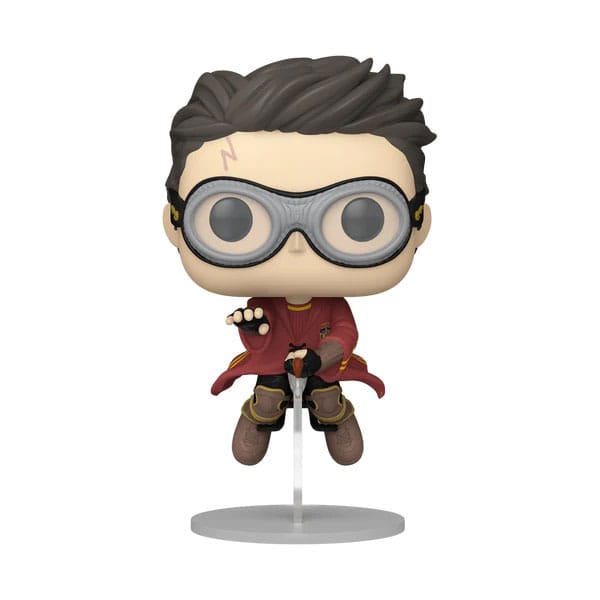 Harry Potter POP! Movies Vinyl Figur Harry w/Broom(Quidditch) 9 cm Image 1