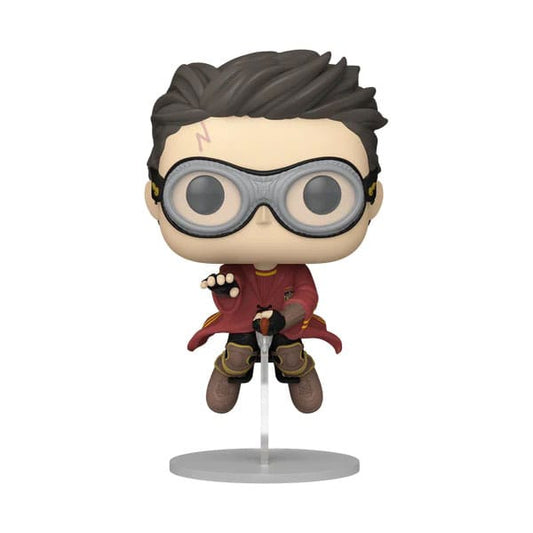 Harry Potter POP! Movies Vinyl Figur Harry w/Broom(Quidditch) 9 cm Image 1