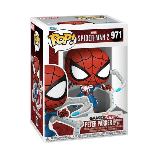 Spider-Man 2 POP! Games Vinyl Figur Peter Parker Suit 9 cm Image 2