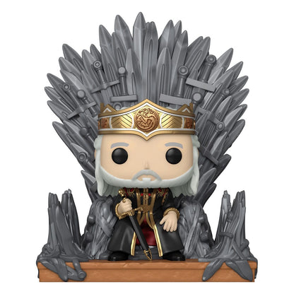 House of the Dragon POP! Deluxe Vinyl Figur Viserys on Throne 9 cm Image 1