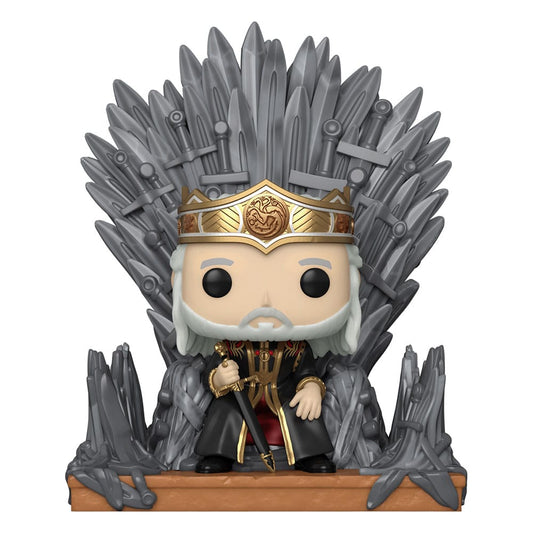 House of the Dragon POP! Deluxe Vinyl Figur Viserys on Throne 9 cm Image 1