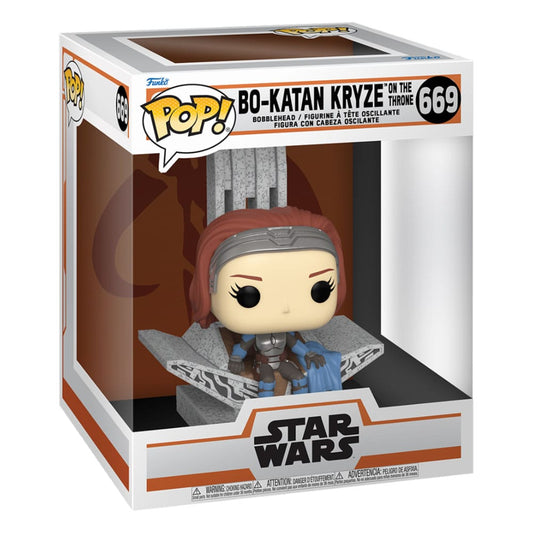 Star Wars: The Mandalorian POP! Deluxe Vinyl Figur Bo Katan w/Throne 9 cm Image 2