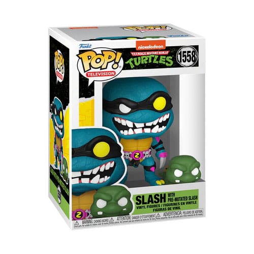 Teenage Mutant Ninja Turles POP & Buddy! Movies Vinyl Figur Slash & Pre-mutated, turtle Slash 9 cm Image 2