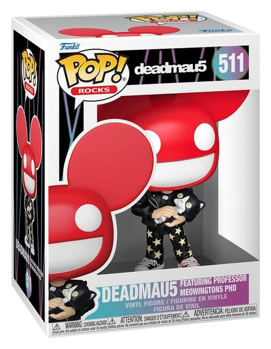 Deadmau5 POP! Rocks Vinyl Figur Deadmau5 with Cat 9 cm Image 2