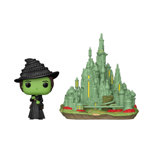 Wicked POP! Town Vinyl Figur Elphaba with the Emerald City 9 cm Image 1