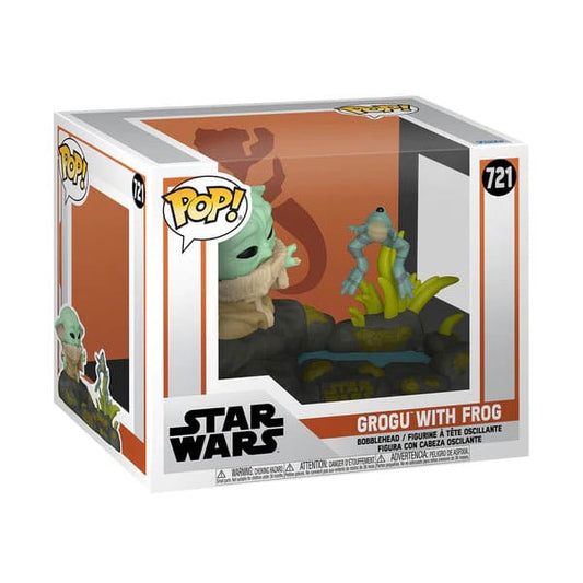 Star Wars POP! Deluxe Vinyl Figur Din Grogu w/Frog 9 cm Image 2