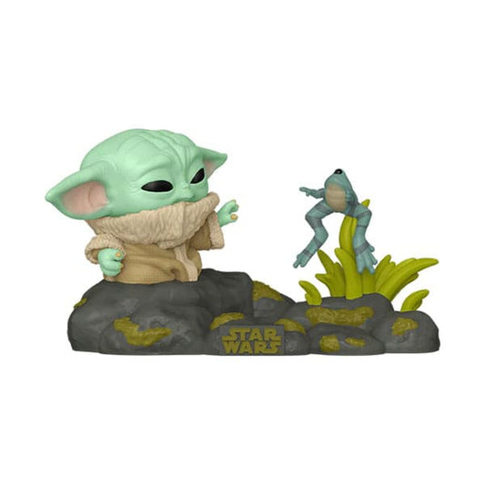 Star Wars POP! Deluxe Vinyl Figur Din Grogu w/Frog 9 cm Image 1