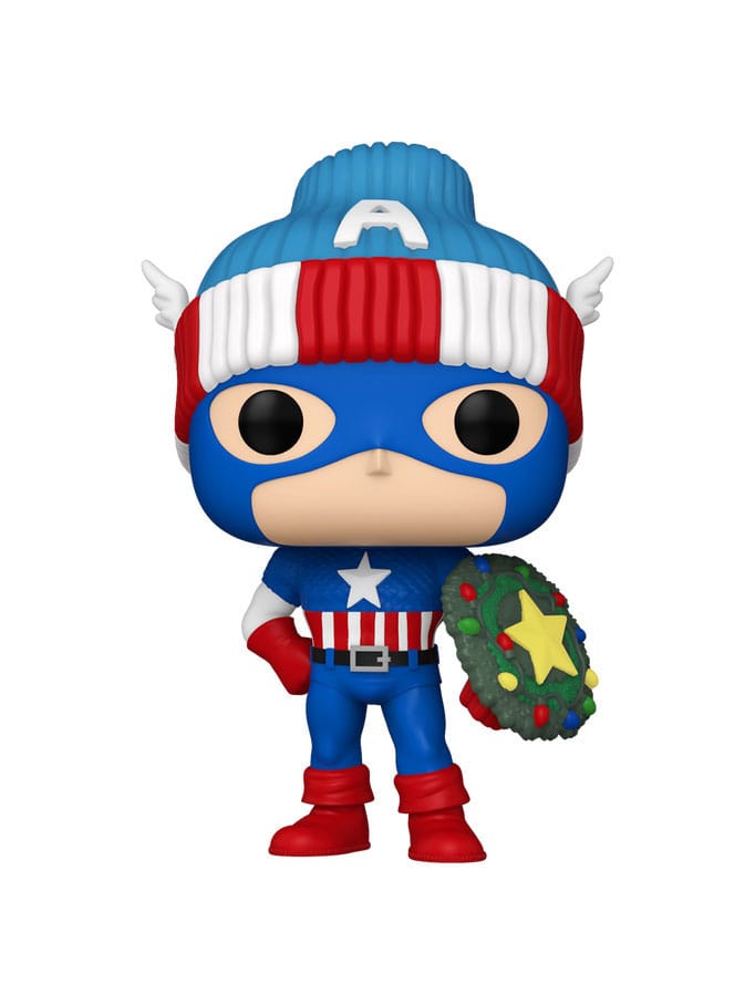Marvel POP! Vinyl Figur Holiday Capt. America 9 cm Image