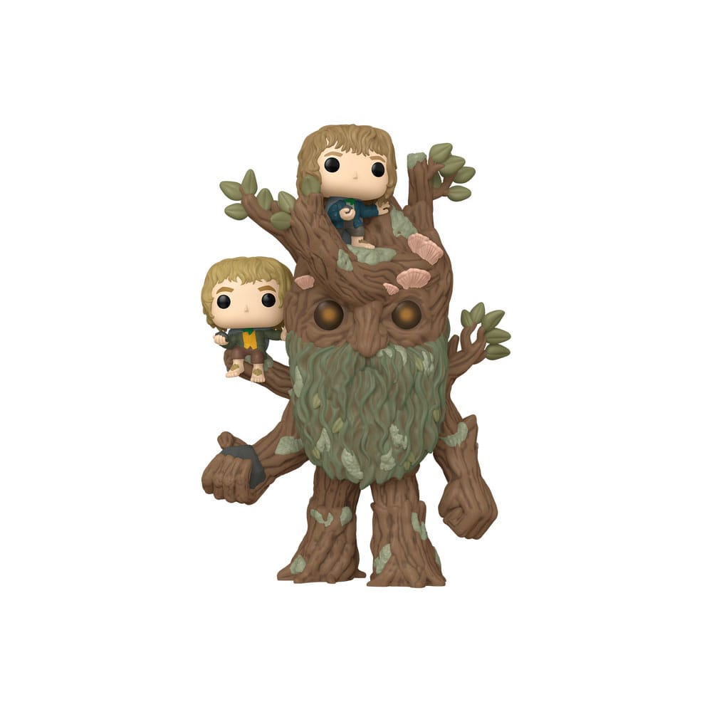 Der Herr der Ringe Super Sized POP! Animation Vinyl Figur Treebeard with Merry & Pippin 15 cm Image 1