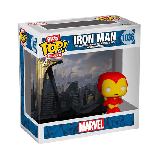 Iron Man Bitty POP! Deluxe Vinyl Figuren Iron Man(AvengerTower) Display (12) 2,5 cm Image 1