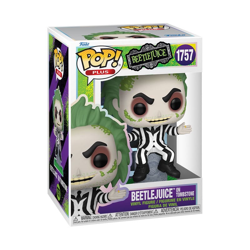 Beetlejuice POP! Plus Movies Vinyl Figur Beetlejuice w/tombstone 9 cm Image 2