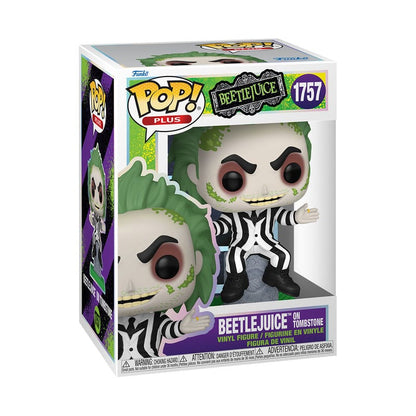 Beetlejuice POP! Plus Movies Vinyl Figur Beetlejuice w/tombstone 9 cm Image 2